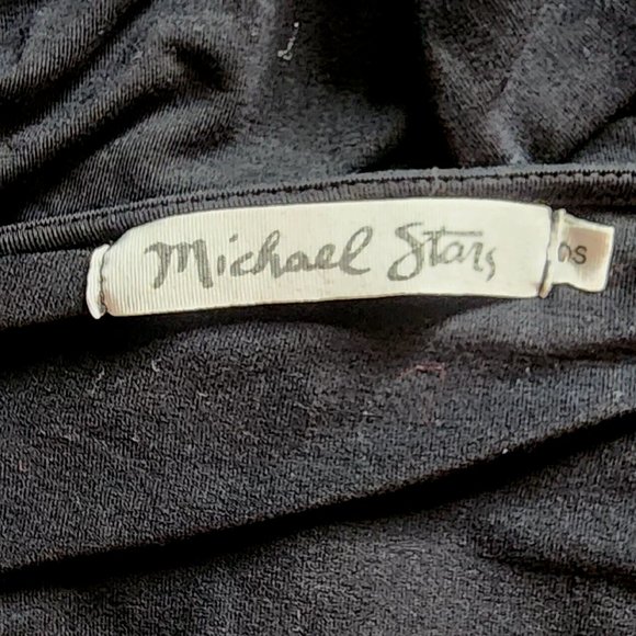 Michael Stars Black 3/4 Dolman Sleeve Tee Top One Size or Medium / Large Hi-Low - Picture 4 of 6